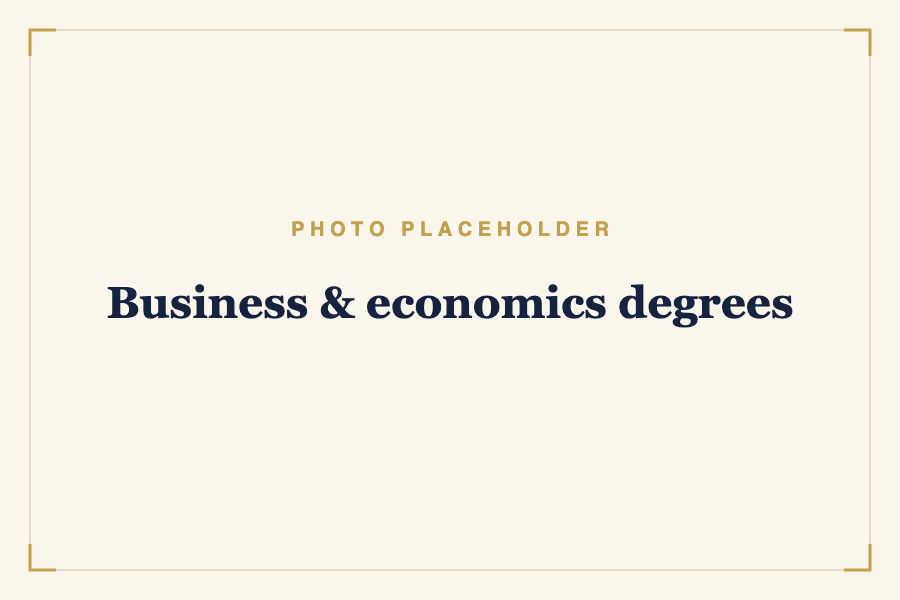 Business & economics degrees