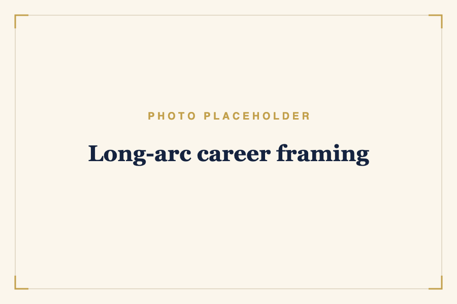 Long-arc career framing