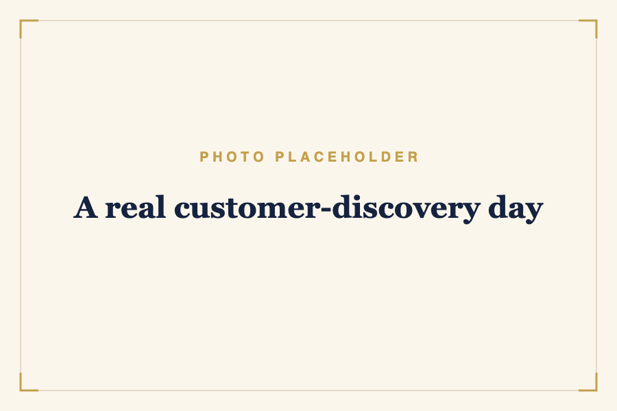 A real customer-discovery day