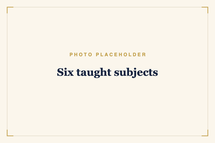 Six taught subjects