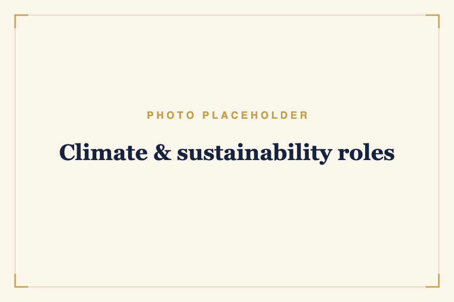 Climate & sustainability roles