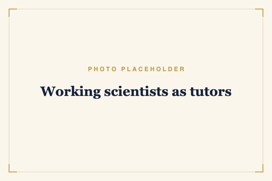 Working scientists as tutors