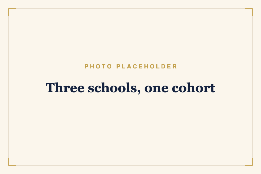 Three schools, one cohort