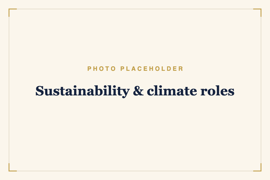 Sustainability & climate roles