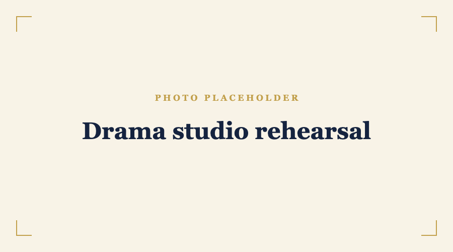 Drama studio rehearsal