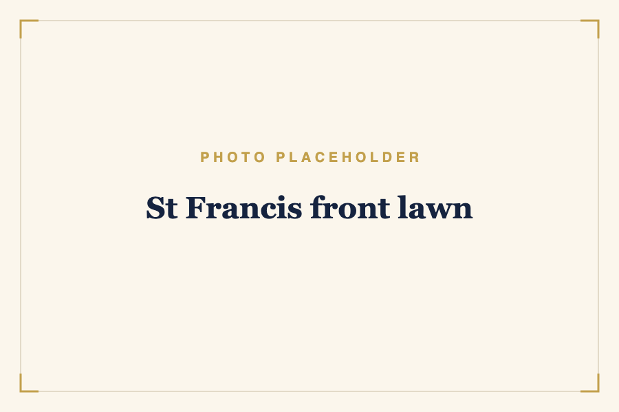 St Francis front lawn